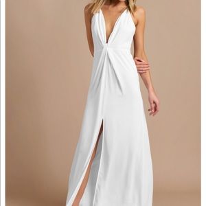 Eyes on you ivory maxi dress
